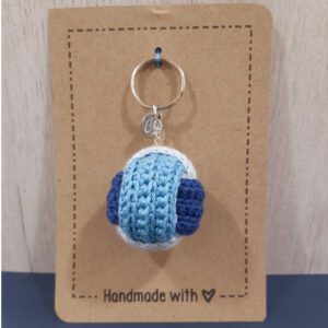 Sleutelhanger bal blauw