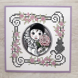3d kaart pretty pierrot