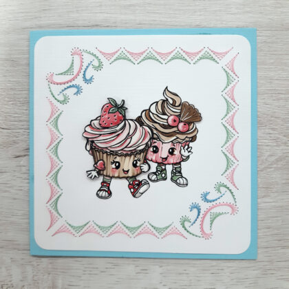 3d kaart cupcakes