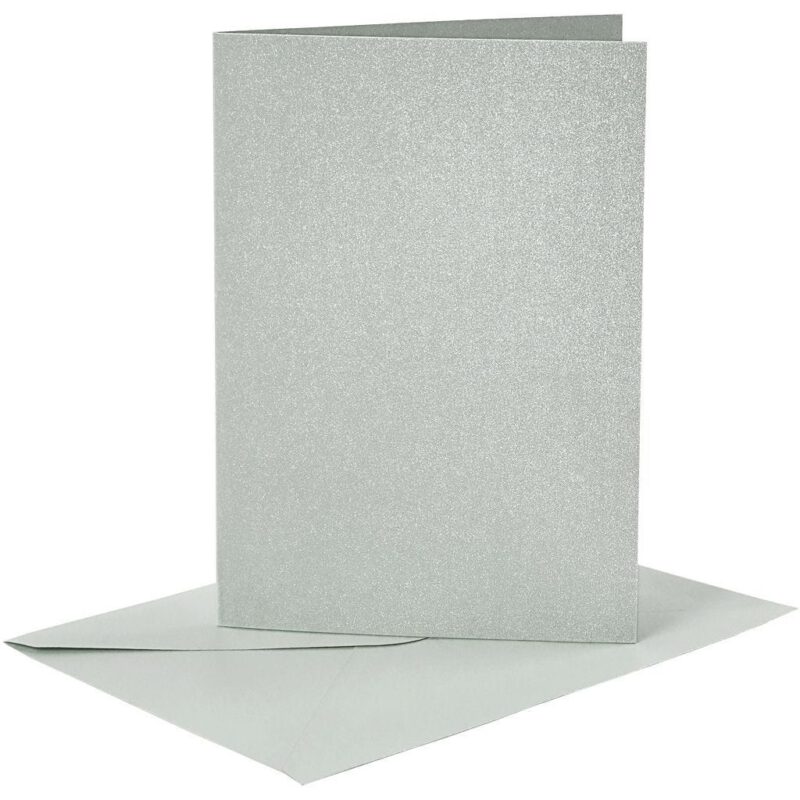 Vierkante kaart - metallic grijs