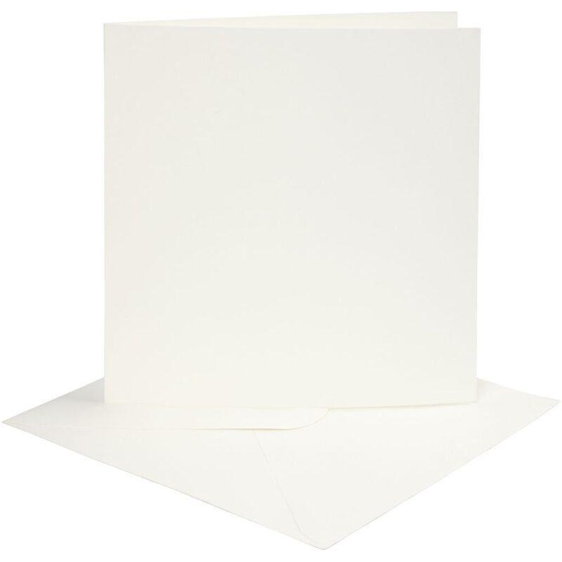 Vierkante kaart - gebroken wit