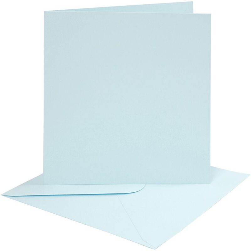 Vierkante kaart - lichtblauw