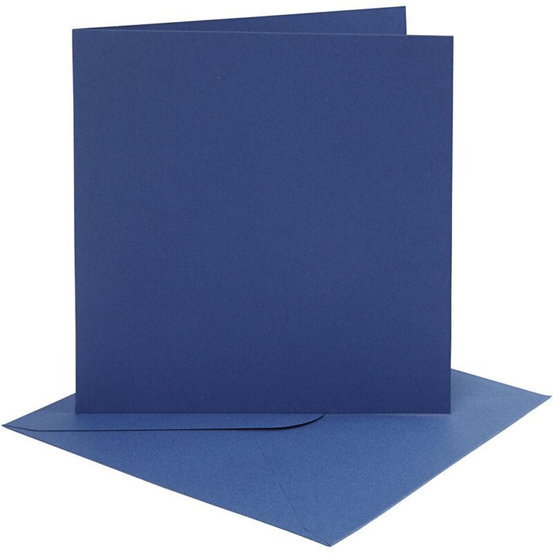 Vierkante kaart - donkerblauw