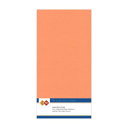 Vierkant linnenkarton - zacht oranje