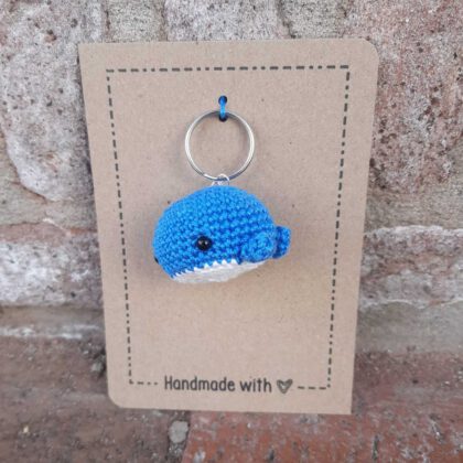 Sleutelhanger walvis blauw