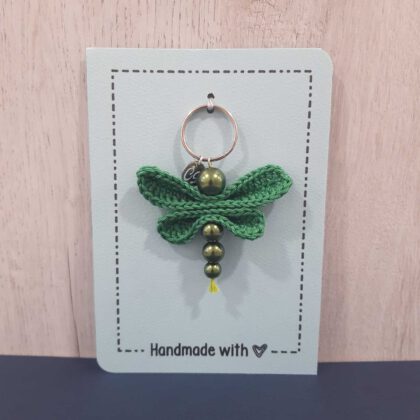 Sleutelhanger libelle groen