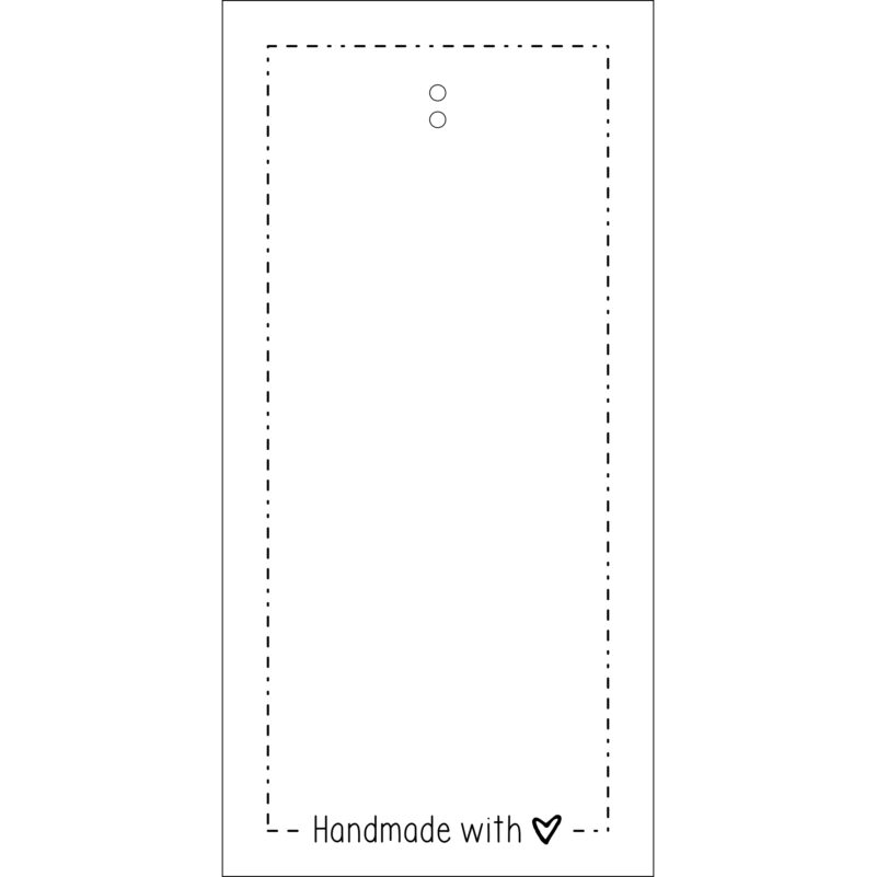 langwerpige kaartjes met 2 gaatjes