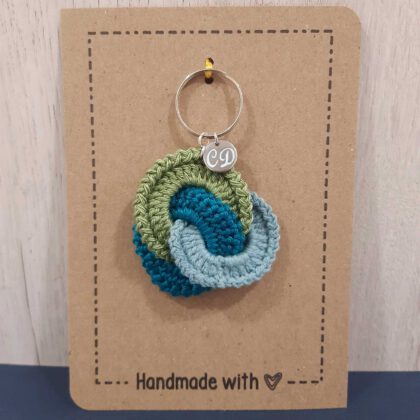 Sleutelhanger infinity groen/blauw