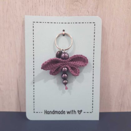 Sleutelhanger libelle paars