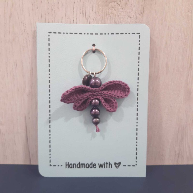 Sleutelhanger libelle paars