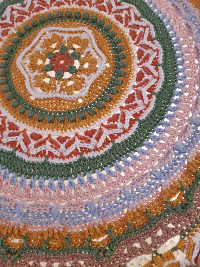 Gehaakte mandala – Unicorn (80 cm) - Afbeelding 2