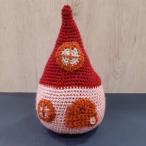 kabouterhuisje roze/rood