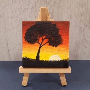 Schilderijtje zonsondergang