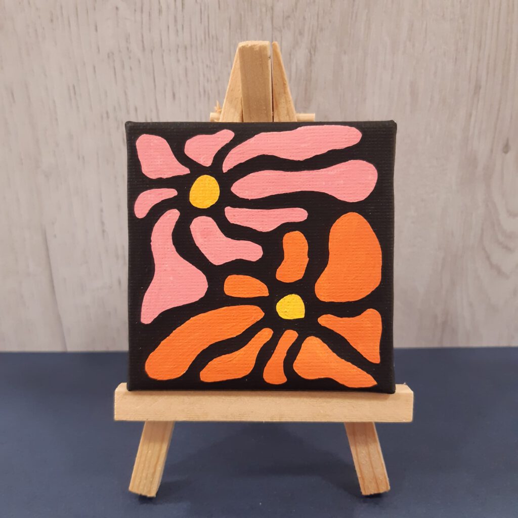 Schilderijtje bloem