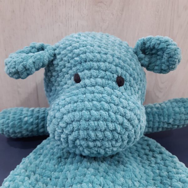 gehaakt snuggle nijlpaard chenille knuffel baby gehaakt snuggle nijlpaard chenille knuffel baby