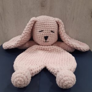 gehaakt snuggle konijn chenille knuffeldoekje baby