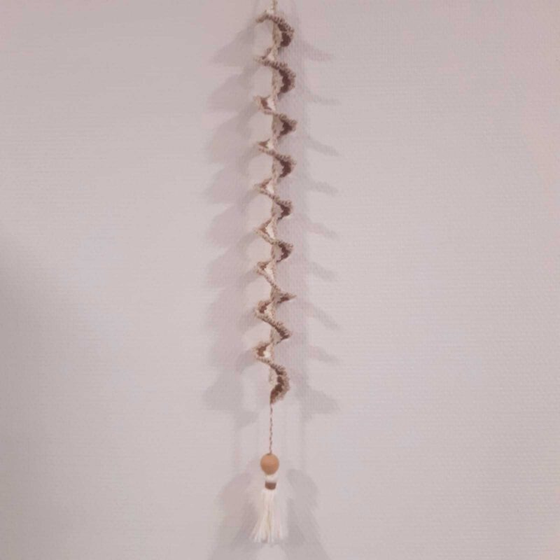 Gehaakte Windspinner - beige/bruin/wit - Afbeelding 2