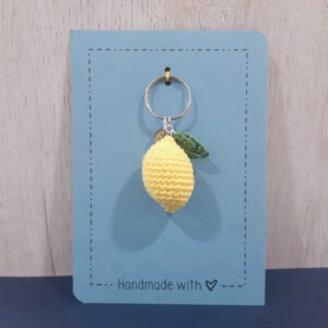 sleutelhanger citroen geel handgemaakt accessoire
