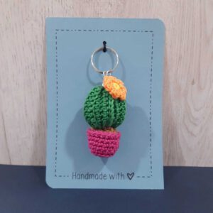 sleutelhanger cactus handgemaakt accessoire