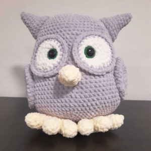 gehaakte uil knuffel 23 cm handgemaakt