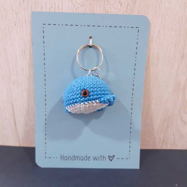 gehaakte walvis sleutelhanger handgemaakt