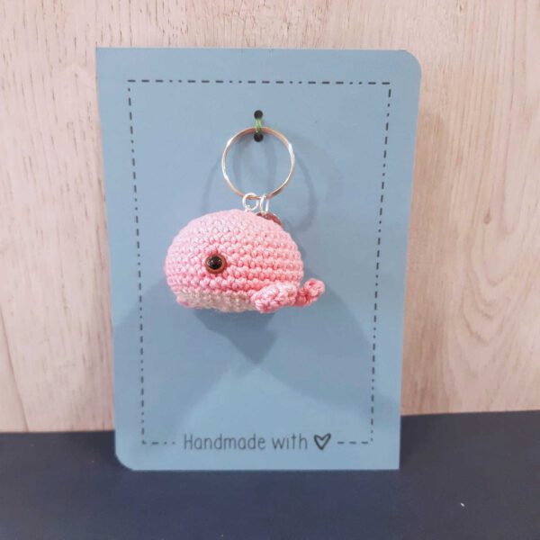 gehaakte walvis sleutelhanger handgemaakt