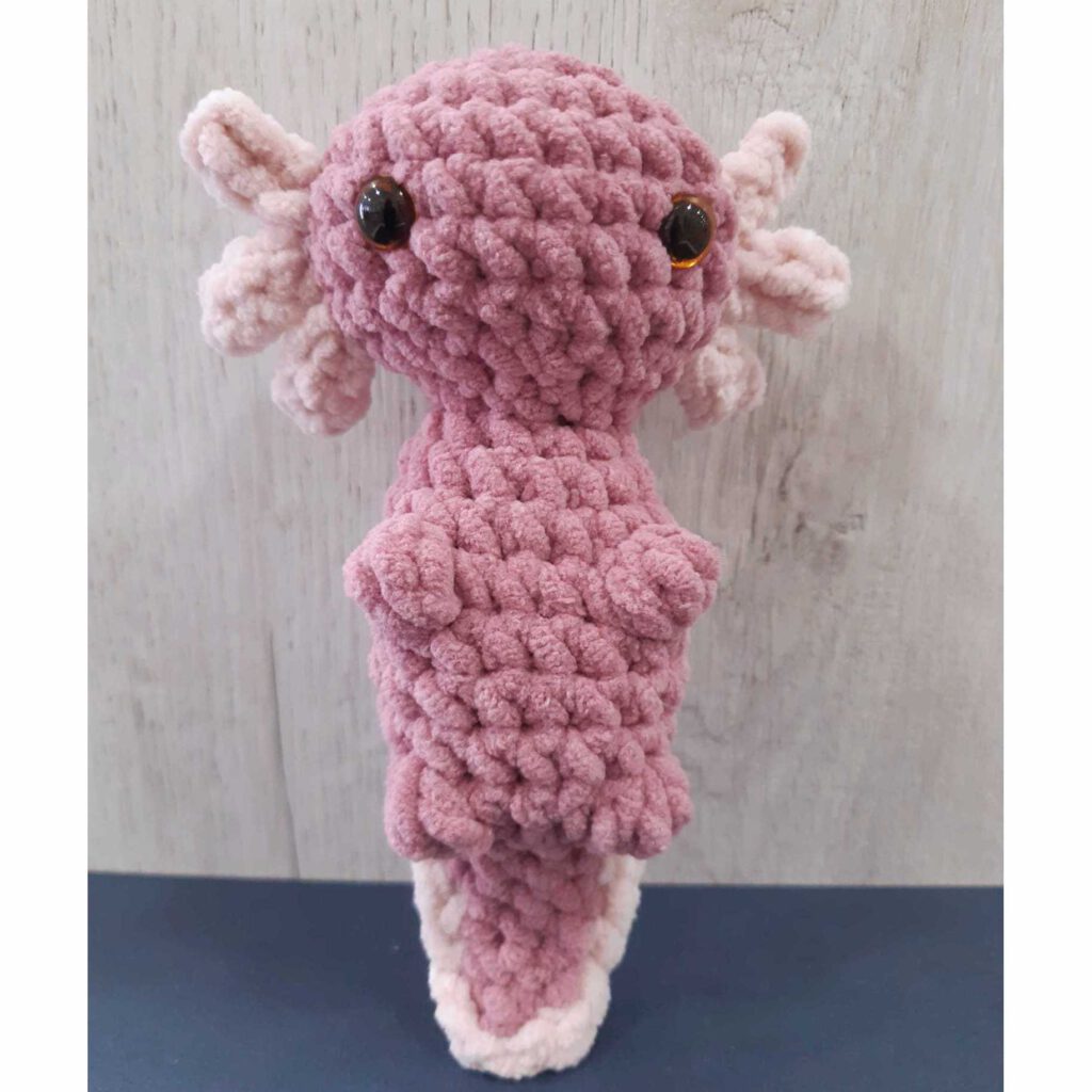 schattige gehaakte axolotl