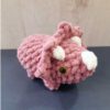 Triceratops oud roze gehaakte triceratops